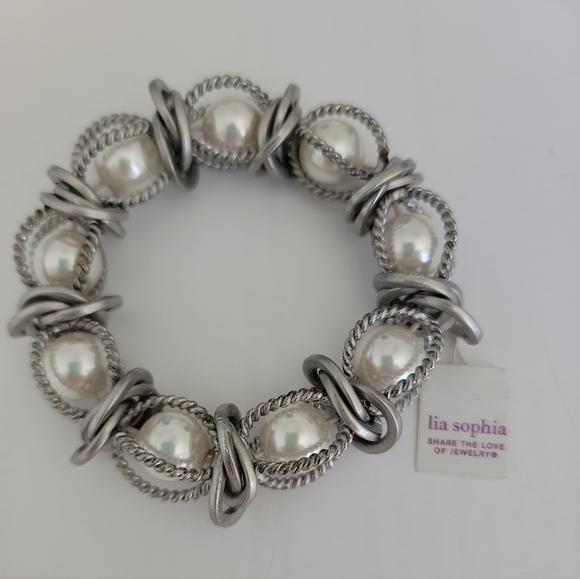 Lia Sophia Jewelry - Lia Sophia Silver Bracelet with White Accents